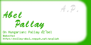 abel pallay business card